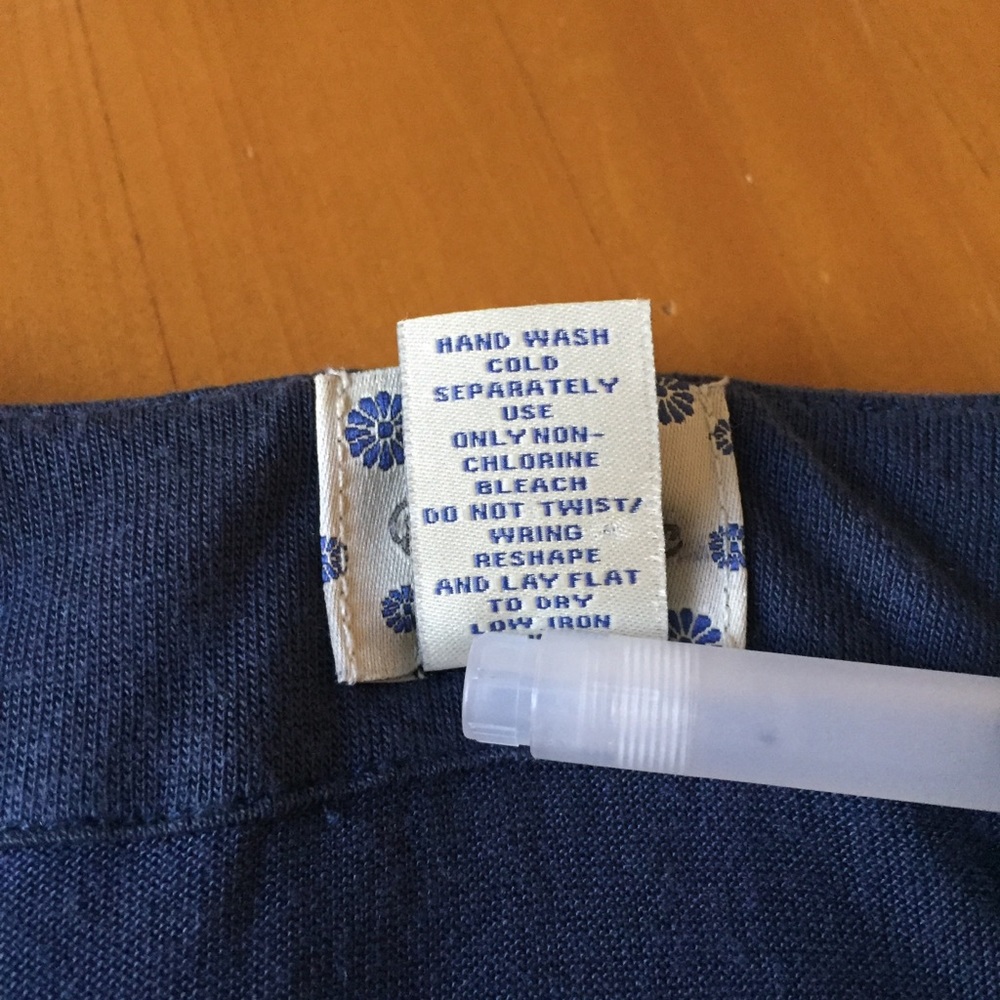 Anthro Ric Rac Blue Ribbon Puffy Sleeve Top - Picture 6 of 6